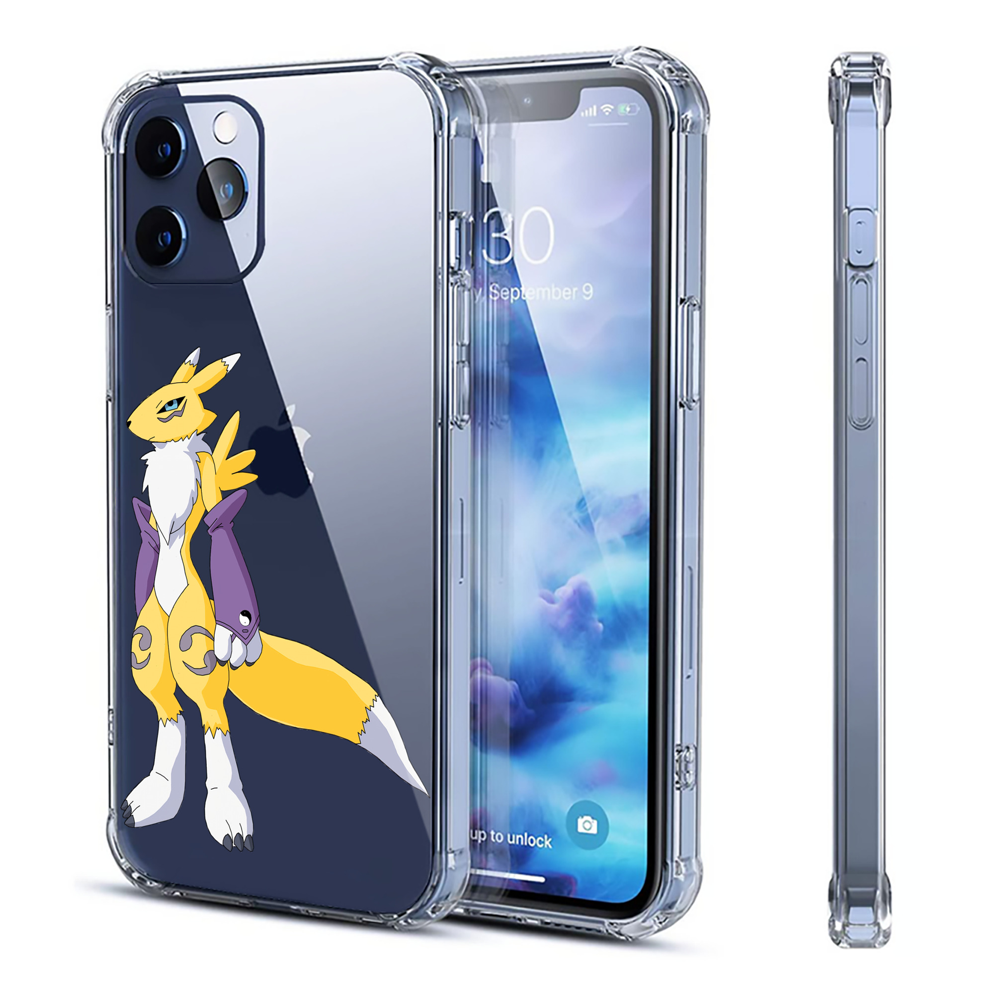 （画像用） Digimon デジタルモンスター/デジモン 【iPhone 12シリーズ対応】透明スマホケース（クリアソフトケース）